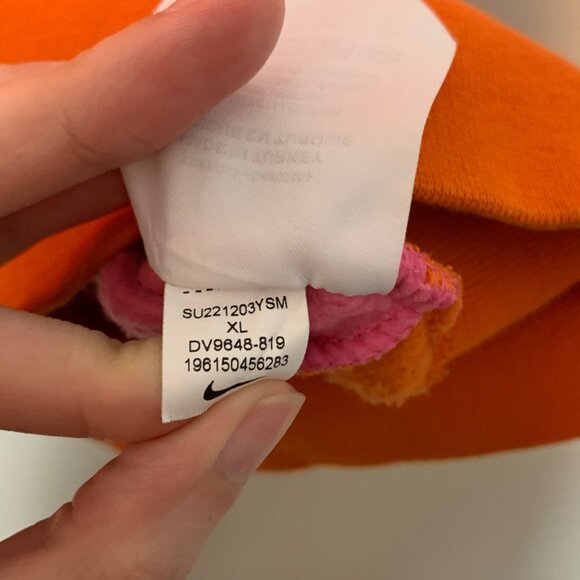 Nike Women's Project Uphoria Floral Sweatshirt in Orange Size XL DV9648-819 - Picture 10 of 10